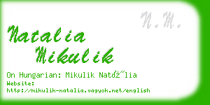 natalia mikulik business card